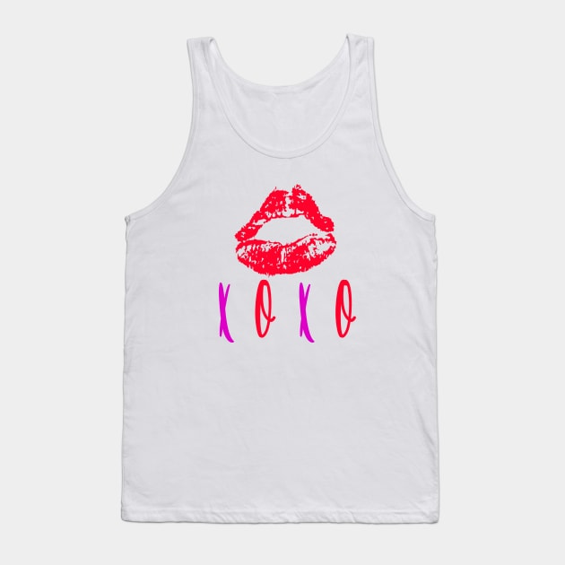 XOXO RED LIPS Tank Top by CanCreate